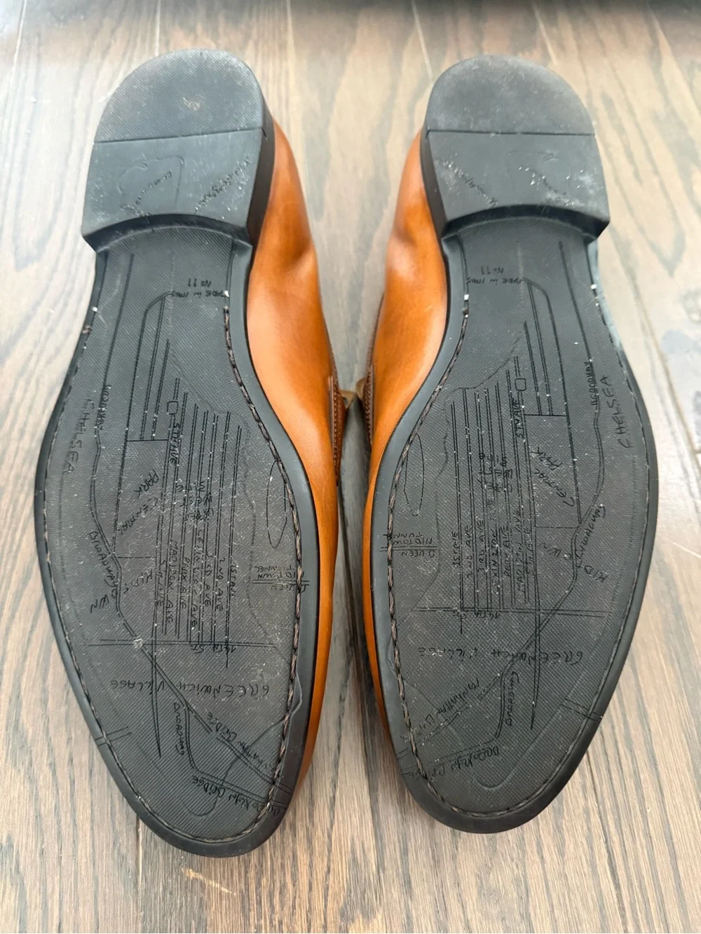 TO BOOT NEW YORK Adam Derrick Portofino Tabacco Leather Penny Loafer Size 11